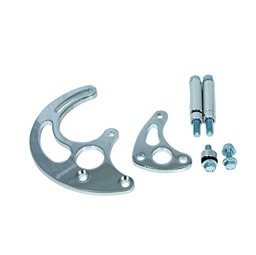 Top Street Performance JM9115C Chrome Power Steering Pump Bracket Kit for Long Water Pump