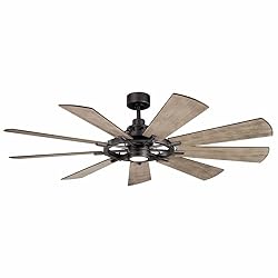 KICHLER 65 inch Gentry LED Ceiling Fan in Anvil