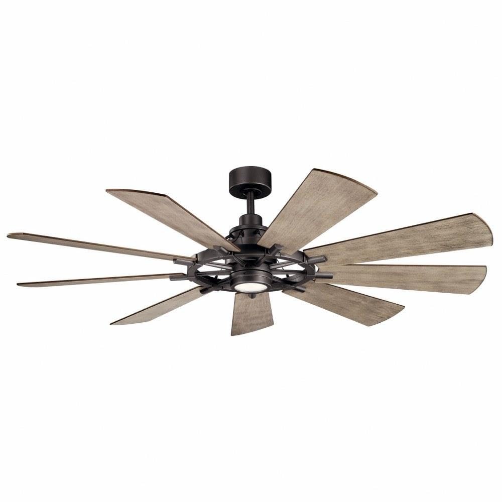 KICHLER 65 inch Gentry LED Ceiling Fan in Anvil