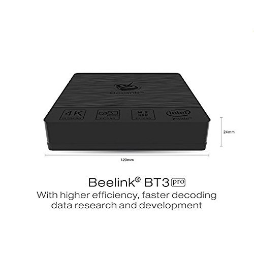 Beelink BT3 Pro Mini PC 4GB/32GB Intel Atom x5-Z8350 Processor 1000Mbps LAN WiFi 2.4/5.8G BT 4.0 Dual Screen Display with DHMI and VGA Ports Support Windows 10 MINI PC