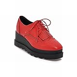 Lucksender Womens Lace-up Platform Fashion Oxfords Shoes With Tassels
