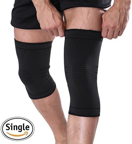 Knee Compression Sleeve - Knee Brace Support for Men,Women,Running,Basketball,Weightlifting,Arthritis,Meniscus Tear,CrossFit,Patella,Joint Pain Relief (Gray, M)