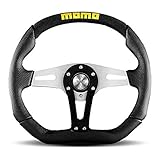 MOMO TRK35BK0B Trek Black 350 mm Leather Steering