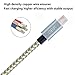 COCOFU (3Pack) Micro USB Cable, 3/6/10FT Extra Long Nylon Braided Universal Micro USB Charger High Speed Sync&Charge Cord Wire for Android, Samsung, HTC, Motorola,Sony,LG,Tablet and More (Gold+Gray)