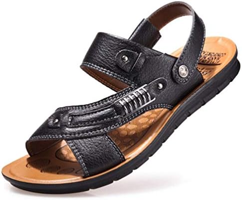 サンダル メンズ レザーサンダル ビジネス かかと付き スリッパ両用 カジュアル オープントゥ 防滑 ストリート系 通気性 オシャレ 紳士用 ビーチ 撥水速乾 限定特価 ドライビング ブラック ウォーキング