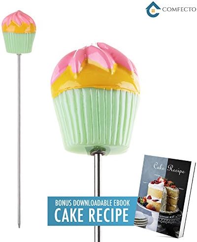 7” Long Cake Tester Probe Skewer Kitchen Baking Tools Prime Grade Heavy Duty Stainless Steel Resin Decorative Grip for Dough Testing Cake Bread Muffin Baked Potatoes Goods Cooked Veggies with EBook