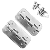 Cornucopia Brands Stainless Steel Replacement Cooler Hinges Compatible with Igloo Style Ice Chests (Pack of 2 Hinges, 8 Screws)