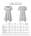 URBANCLEO Womens Short Sleeve V-Neck Tunic Top Long T-Shirt Black 3XLARGE