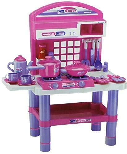 Toy Land Big Kitchen Cook Pretend Play Set Role Play Kitchen Set for Girls
