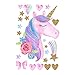 CCUT Cute Unicorn Wall Sticker Removal Unicorn Wall Decals with Bling Star&Heart PVC Wall Art Stickers Wall Mural Decor for Kids Girls Bedroom Home Nursery Room