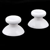 Analog Stick Thumbsticks Joystick Cap for Xbox One Controller Mushroom Cap Rubber Cover (White)