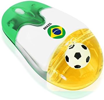 Plutus Luxury Soccer Gift 2.4G Wireless Mouse USB Receiver Optical Mouse National Flags Support Your Country PC Laptop Computer Very Durable