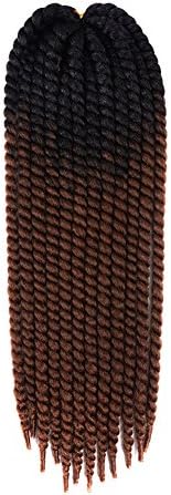 Jumbo Havana Mambo Twist Hair Braids Ombre Crochet Braids Senegalese Twist Hair Synthetic Hair Extension 5 Packs 1B to Brown