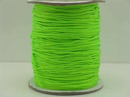 KONMAY 1 Roll 175yd Braided 1.5mm Nylon Shamballa Macram/beading Cord Lift Shade Cord (Neon Green)