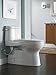 TOTO Carlyle II One-Piece Elongated 1.28 GPF Universal Height Skirted Toilet with CEFIONTECT, Cotton White