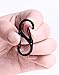 Mini Skater 1.5 Inch S Shape Clip Hook Hanging Buckle Iron Double Spring Gate Keyring Keychain Snap Lock With A Steel Ring For Outdoor Hiking Survival Camping Traveling,6PCS(Black)