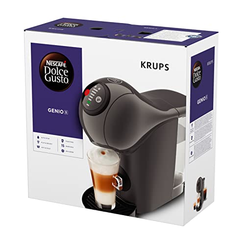 NESCAFÉ DOLCE GUSTO Genio S Kaffeekapselmaschine, abnehmbarer Wassertank 0,8 Liter, heiße und kalte Getränke, 1500 Watt, 15 bar Pumpendruck, Eco-Modus, besonders kompakt, Taupe, KP243AF0 8