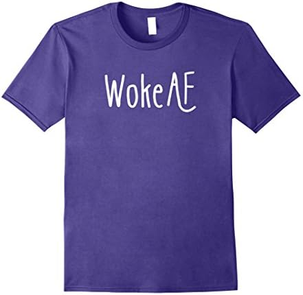 Mens Woke AF Shirt  Large Purple