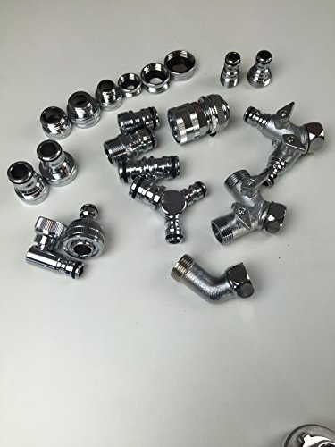 Geräteanschlussstück 1/2" mit 1/2" AG Außengewinde Chrom/Messing 1/2" Gardena kompatibel – Bild 4