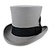 Hats in the Belfry John Bull Theater Quality Wool Top Hat in Black Grey Pearl (Large Pearl)