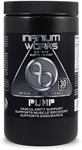 Pump N.O. Nitric Oxide Supplement - Become Vascular, Boost Stamina, Endurance, Strength - Powerful Creatine Complex, L-Arginine + Muscle Boosting Ingredients (30Packets) by Infinium Works