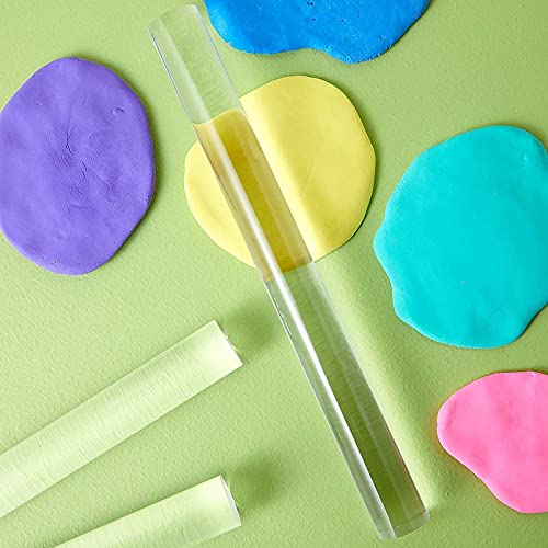 Acrylic Dowel Rods for DIY Crafts, Clear Plastic (1 x 10 in, 3 Pieces