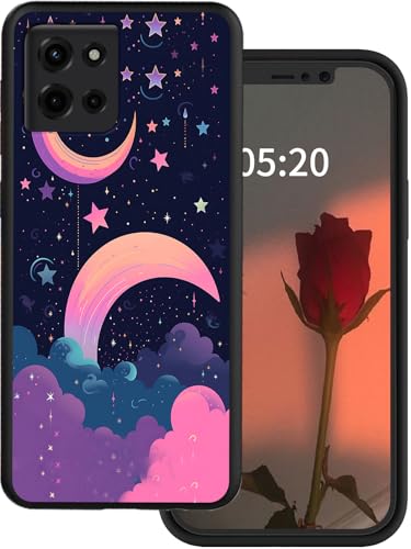 GYSYSQSH for Motorola Moto G 5G 2025 Phone Case with Art Star Moon Design for Women Men Slim Soft TPU Flexible Silicone Wireless Charging Shookproof Protection Cover Case for Moto G 5G 2025