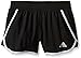 adidas Big Girls' Knit Short 3 Inseam, Black/White, Medium/10-12