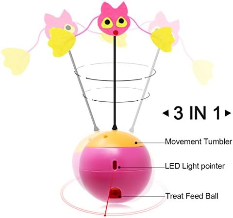Tumbler Laser Interactive Cat Toys Balls for A Cat Kitten Toy Leakage Food Toys