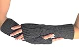 Caribbean Touch Knitted Fingerless Gloves for Women Winter Knitted Gloves Arm Warmers