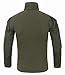 CRYSULLY Men's Summer 1/4 Zip Combat Shirt Rapid Assault Long Sleeve Shirt Airsoft Shirts Battle Shirt Army Green