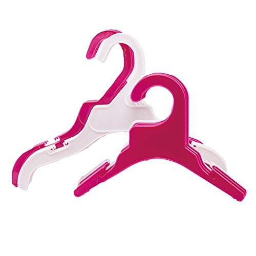 Delifur Pet Apparel Hangers Pink and White Plastic Dog Clothes Rack Hanger Pack of 10 (L, White) - Thumbnail 5