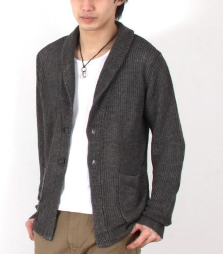 Amazon ジョンブル Johnbull ニット ジャケット メンズ カーディガン リネン 麻 L イエロー 80 カーディガン 通販