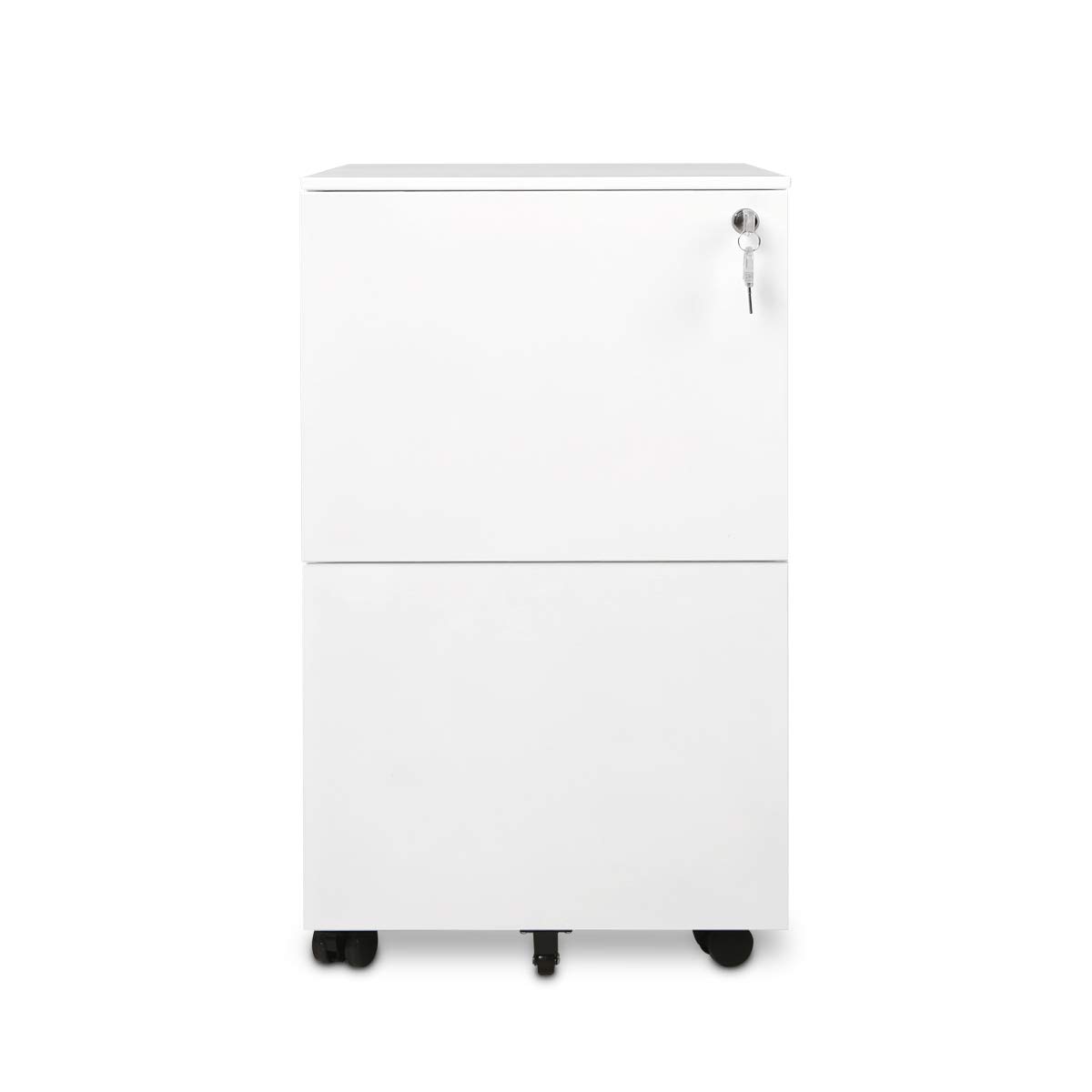DEVAISE 2Drawer Mobile File with Lock, Commercial Vertical