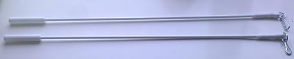 Schleuderstab, Metall, 50 cm, Weiß, 1 Paar
