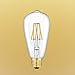 CRLight 6W Dimmable 700LM LED Edison Bulb 2700K Warm White, 60W Equivalent E26 Medium Base, ST21(ST64) Vintage LED Filament Bulbs, 360 Degrees Beam Angle, Pack of 3