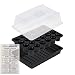 Super Sprouter Simple Start Miniature Greenhouse Kit: Propagation Tray (8"x12"), 24 Cell Plug Tray Insert, and 4" Dome with Adjustable Vent + Twin Canaries Chart