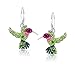 Colorful Flying Hummingbird Crystal Earrings Never Rust 925 Sterling Silver with Hypoallergenic Hooks Valentines Day Gifts for Girls and Women with Free Breathtaking Box for The Miracle of Living