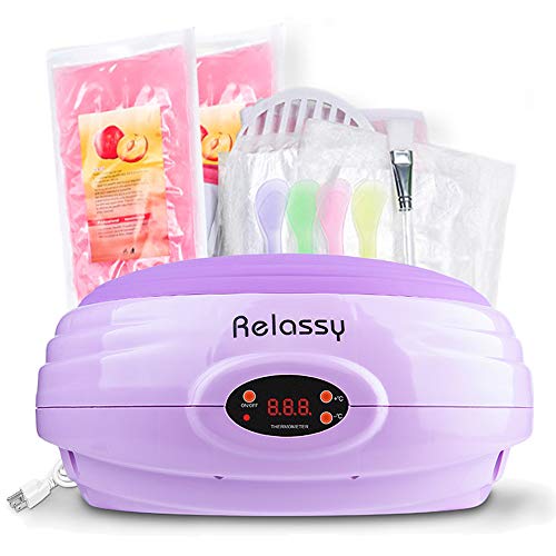 Paraffin Wax Machine for Hand and Feet, Relassy Paraffin Wax Bath, 3000ml Paraffin Wax Warmer, Quick Heating Paraffin Bath for Spa at Home, Purple