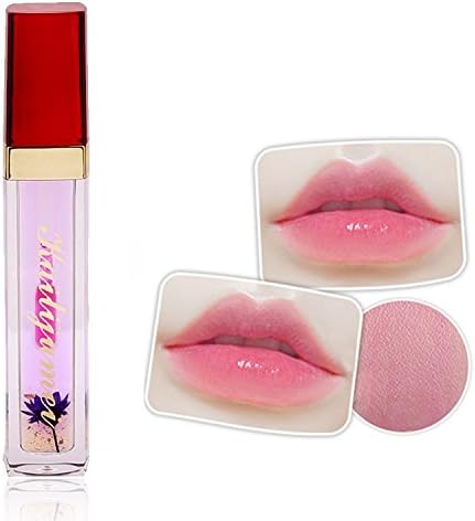 Theory Of Bliss Flower Jelly Liquid Lipstick Moisturizer Long Lasting Nutritious Lip Balm Lips Magic Color Temperature Change Lip Gloss, Pink