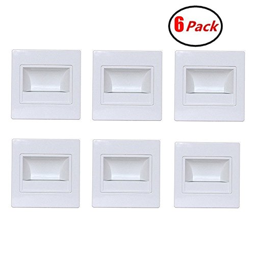 Dreamworth 6-Pack LED Corner Wall Lamp 85-265V Embedded LED Stairs Step Night Light LED Stair Wall Lighting for Hallway, Stairs, Closet, Bedroom And More
