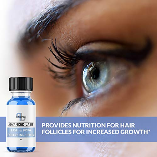 Pure Biology Eyelash Growth Serum & Eyebrow Enhancer - Biotin, Green Tea, Panax Ginseng, Natural DHT Blockers & Breakthrough Hair Growth Stimulating Complex - Men & Women - Applicators Incl.