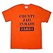County Jail Prison Inmate Funny Novelty Orange 100% Cotton T Shirt Medium
