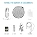 [2 Pcs] ASMOTIM Earbuds Case, Mini EVA Earphone Carrying Case Round Earbuds Hard Headphone Case Protective Case for Airpods Portable Earbuds Carrying Pouch with Carabiner for Charger Cable Key USBthumb 1