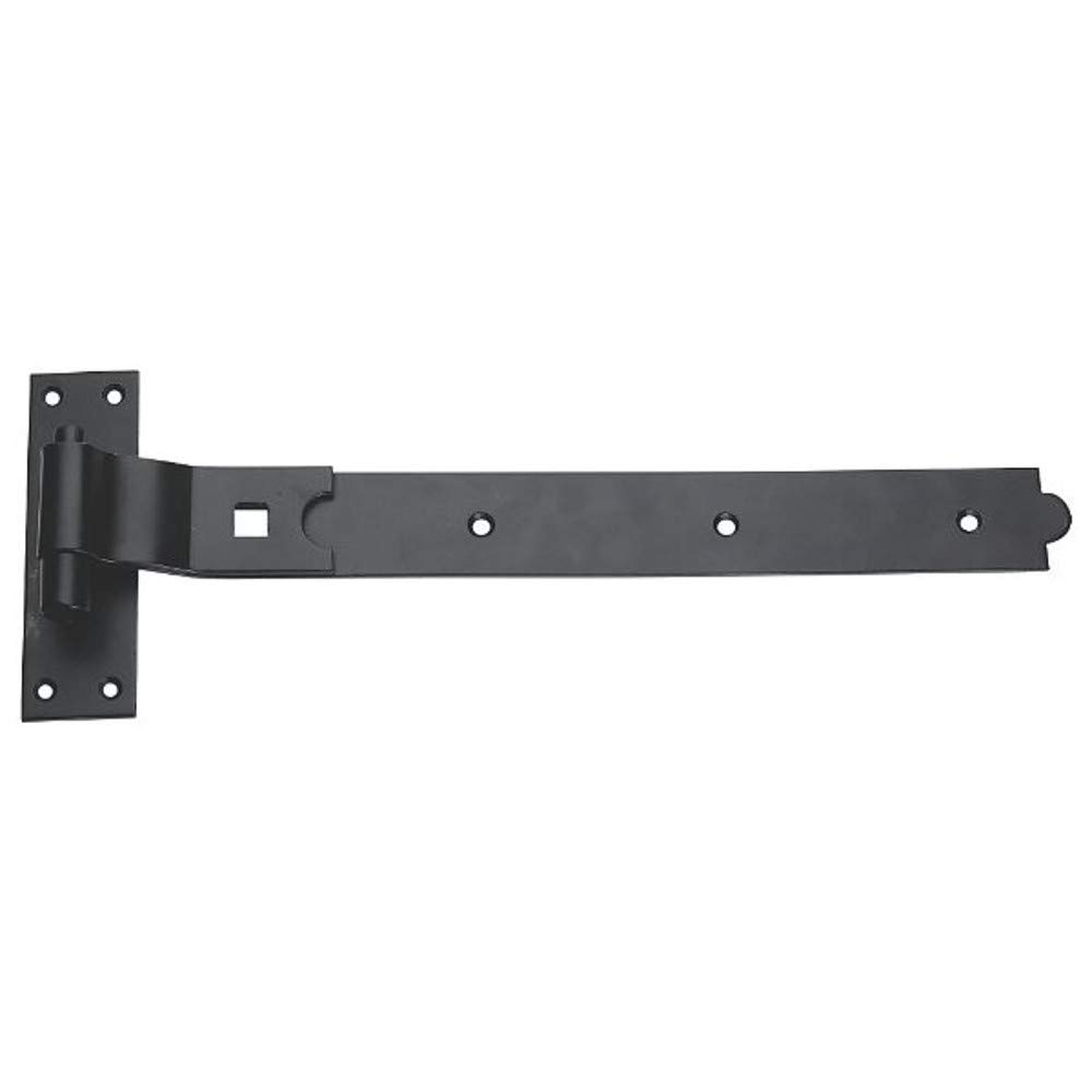 Merriway BH07123 Gate Hinge Heavy Duty Hook & Band Cranked Necked, Black, 250x 38 x 4.5mm