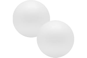 FFchuanhe 2 Pcs Craft Foam Balls 8 Inch, Polystyrene Smooth Round Balls, for Arts and Crafts Supplies School Project, Wedding, Holiday Party. White