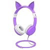 iclever BoostCare Kinderhoofdtelefoon, kat-geïnspireerde bedrade on-ear headsets met 85dB volume begrensd…