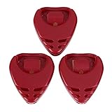 Blueseason Plastic Sticky Portable Guitar Pick Holder Cases Box , 5pcs-red