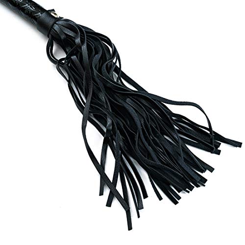 sunland Faux Leather Short Riding Whip with Diamond Pattern Handle - Thumbnail 2