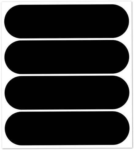 B REFLECTIVE - Kit of 4 Reflective Stickers Motorcycle Helmet - Size Stripes Approved FR Visibility - Sober & Design - Optimised Grip – Black